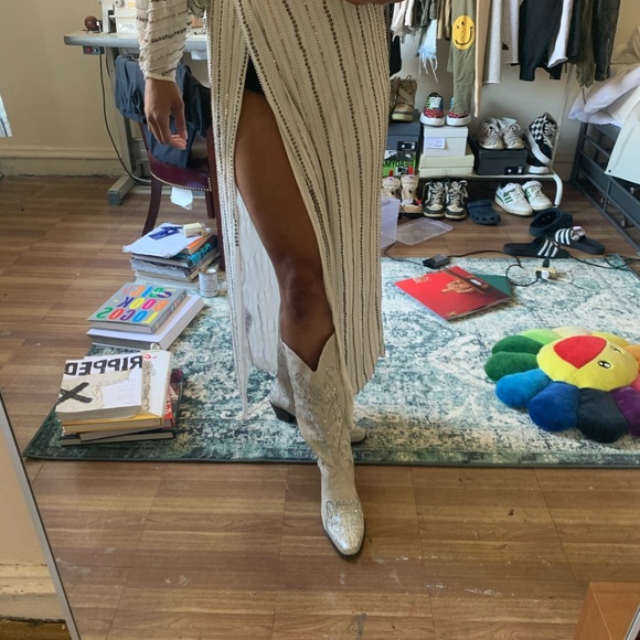 BRAND NEW ASOS BEADED DRESS WITH SLIT - Picture 2 of 4